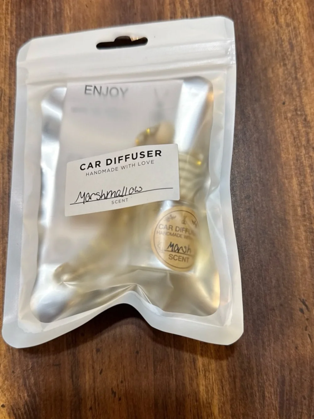 Handmade Marshmallow Car Diffuser - Gold